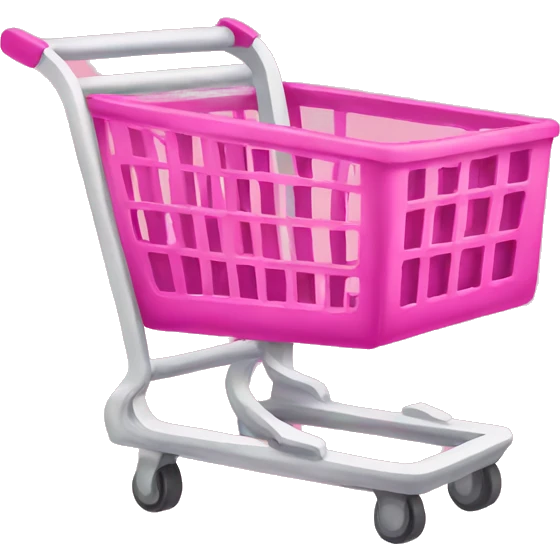 pink shopping cart emoji
