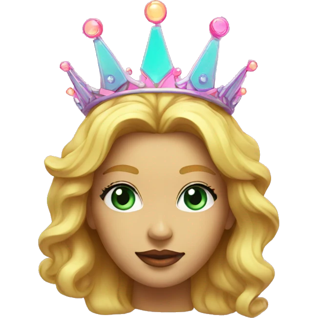Neon queen crown that says Founder emoji