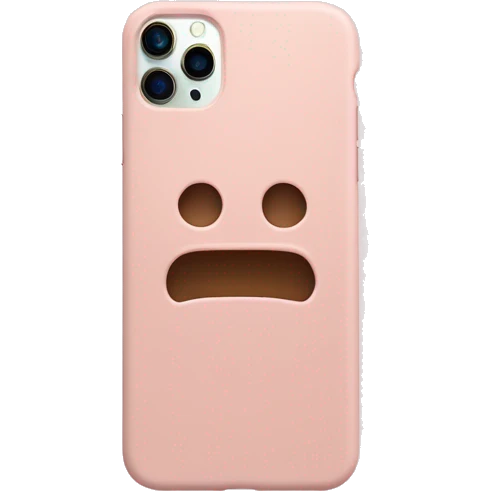 Light pink iPhone 15 pro max with a light pink case emoji