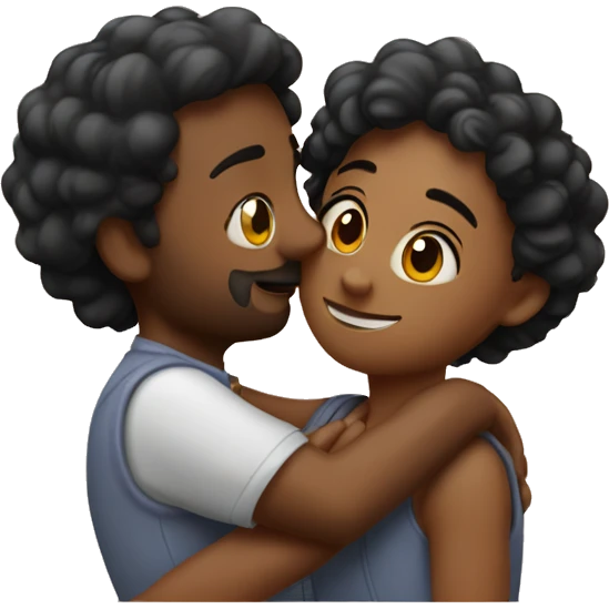 romantic embrace of two gençs emoji