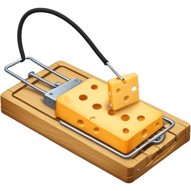 Mousetrap with cheese  emoji