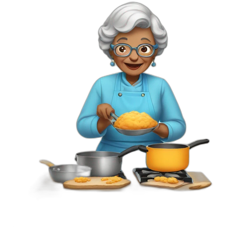 Granny coocking emoji
