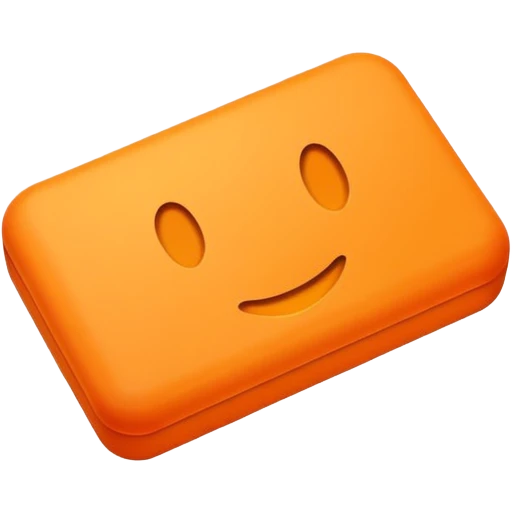 an orange rectangle with CM written inside emoji