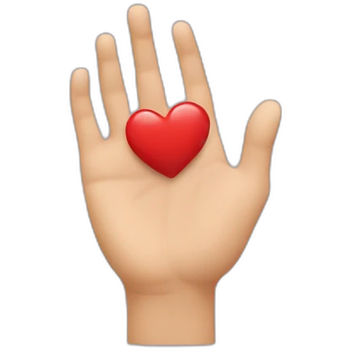 Hand form heart emoji