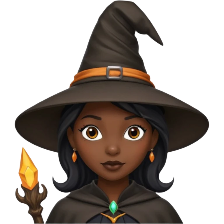 african american witch girl emoji