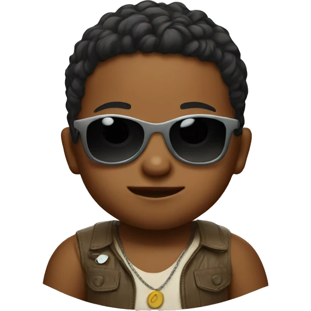 Baby boy in sunglasses  emoji