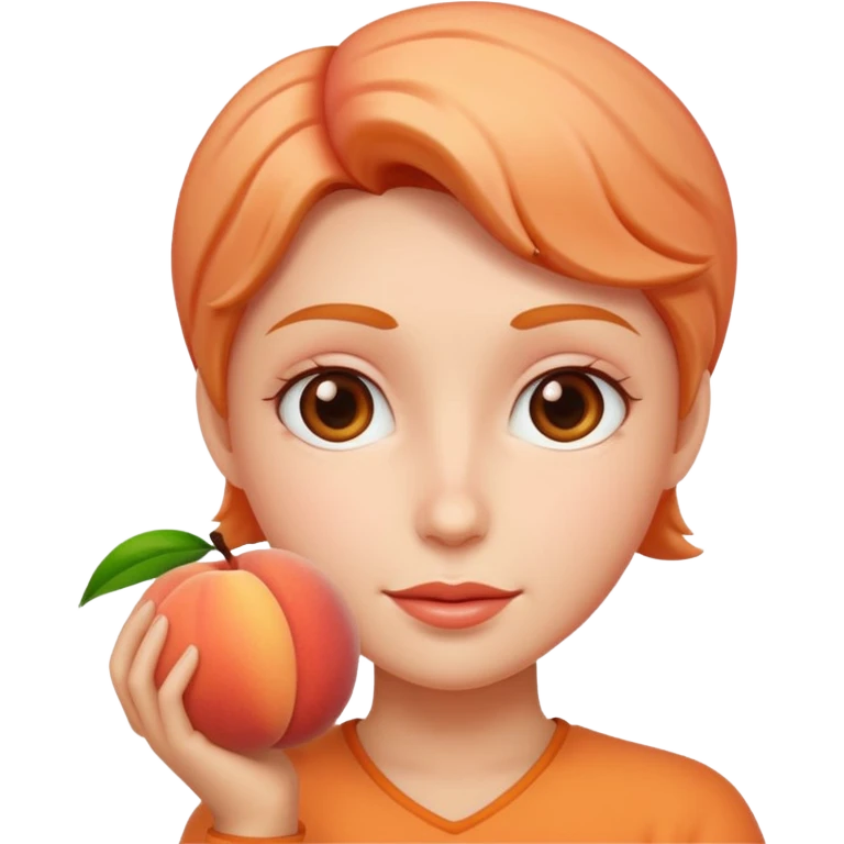 Licking peach emoji