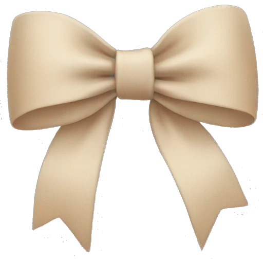 Beige bow  emoji