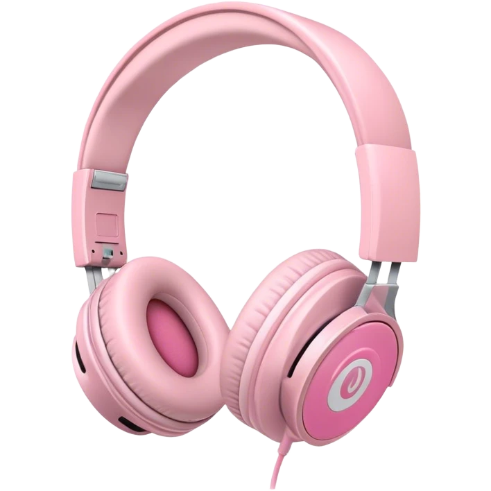 Light Pink headphones  emoji