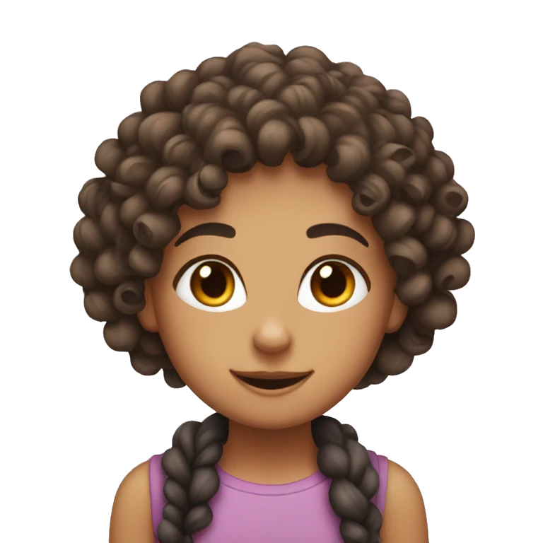 one curly haired girl and one straight haired girl beastfriends emoji