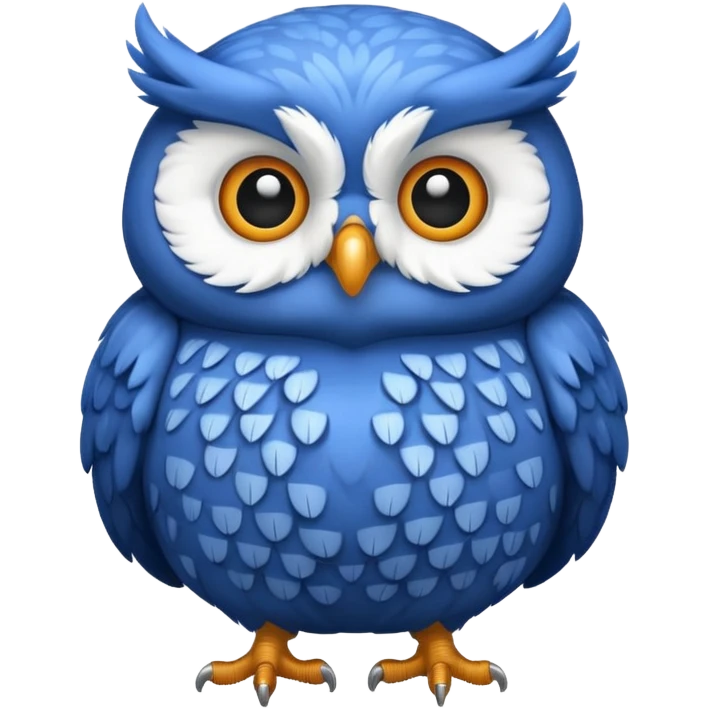 blue fat owl emoji