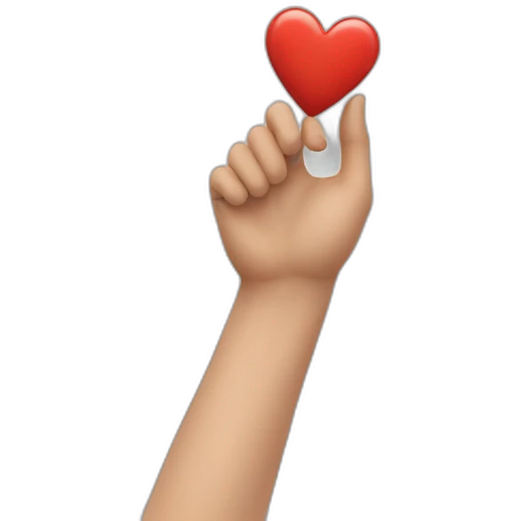 Forme de cœur avec la main emoji