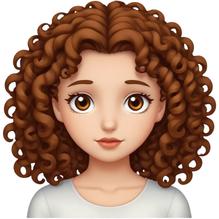Girl with brown eye and curly hair 3a fall in love emoji