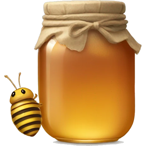 honey tea in a jar. no face emoji