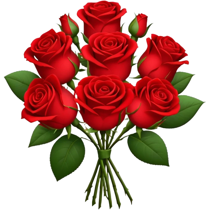Bouquet of red roses  emoji