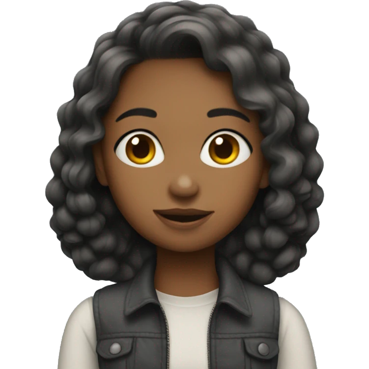 A girl with pop and ber  emoji