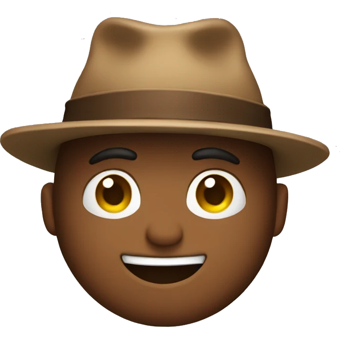 Brown hat  emoji
