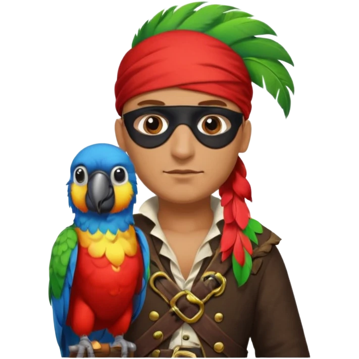 pirate and parrot emoji