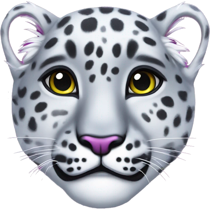 lisa frank snow leopard emoji