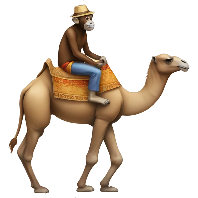 monkey on a camel emoji