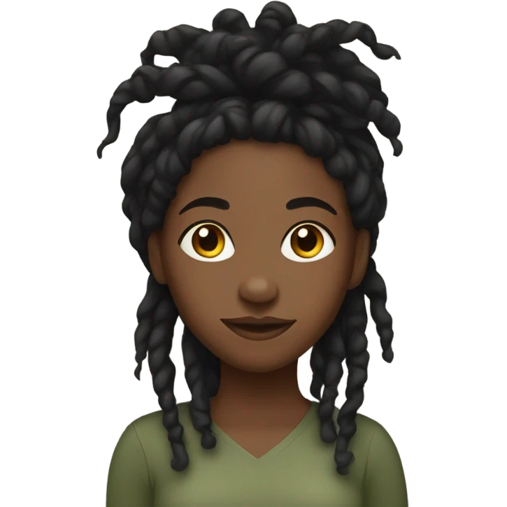 Black girl with locs emoji