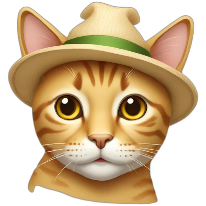 a cat with a hat emoji