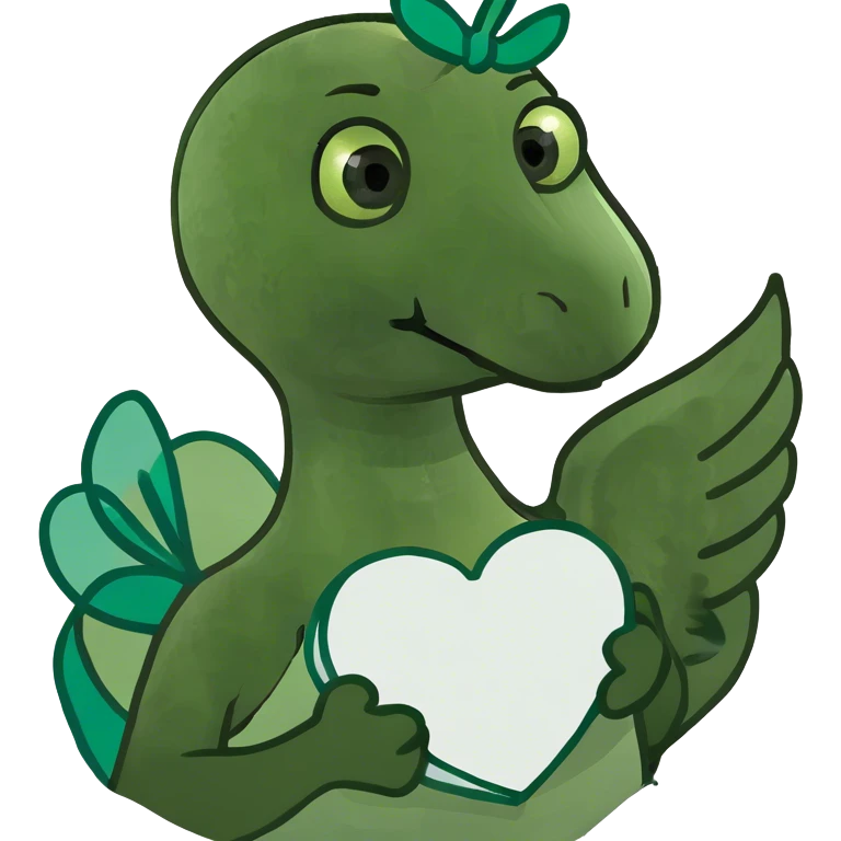 Heart with a swan  emoji