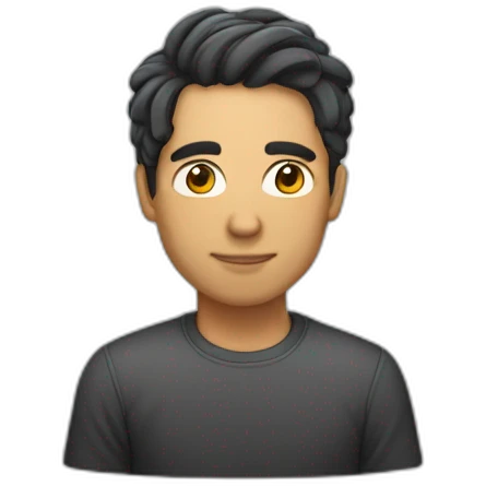 advogado de óculos e cabelo curto emoji