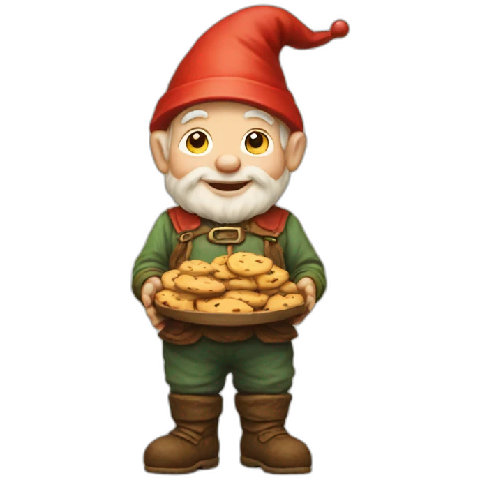 gnome with cookies emoji