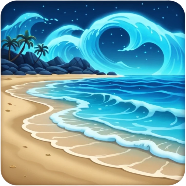 Bioluminescent Beach emoji