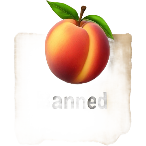 peaches are banned red emoji