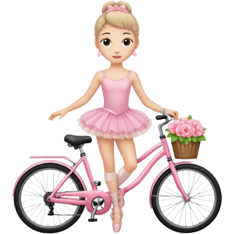 Pretty ballerina on a bicycle emoji