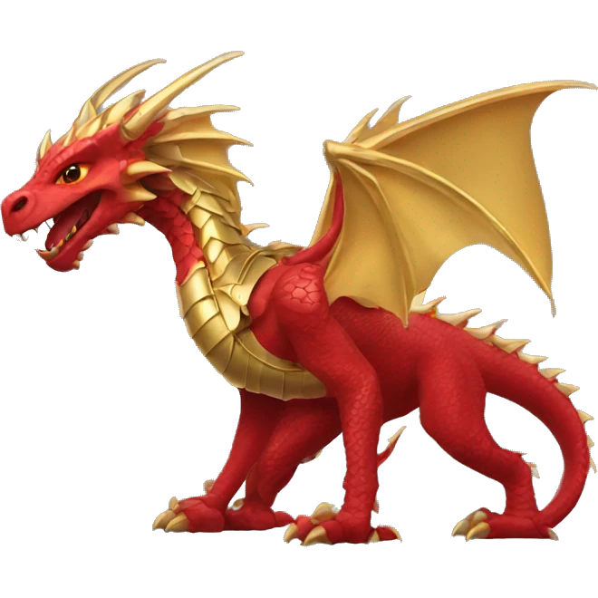 red dragon wearing golden armor emoji