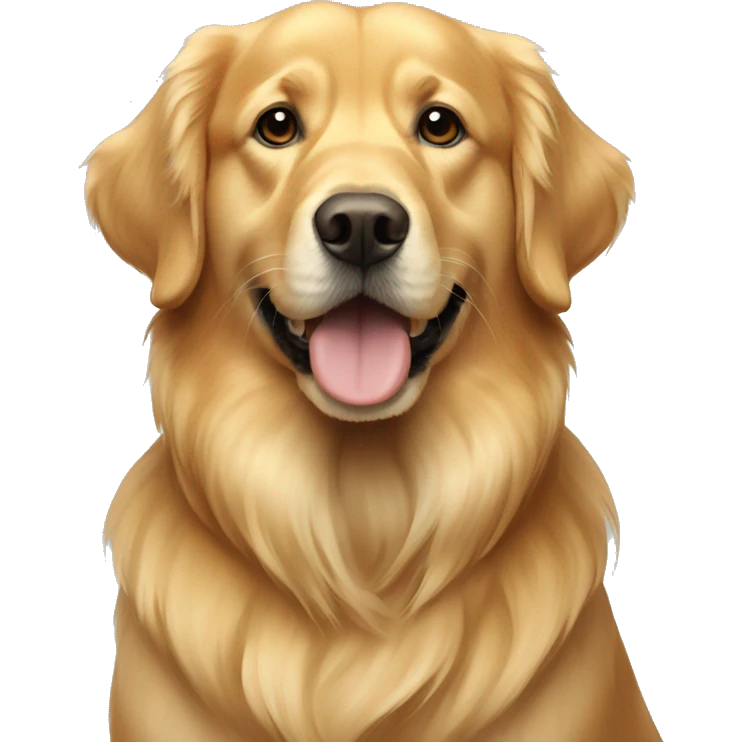 two golden retrievers emoji