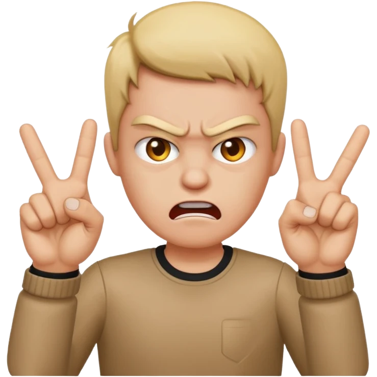 middle fingers mad  emoji