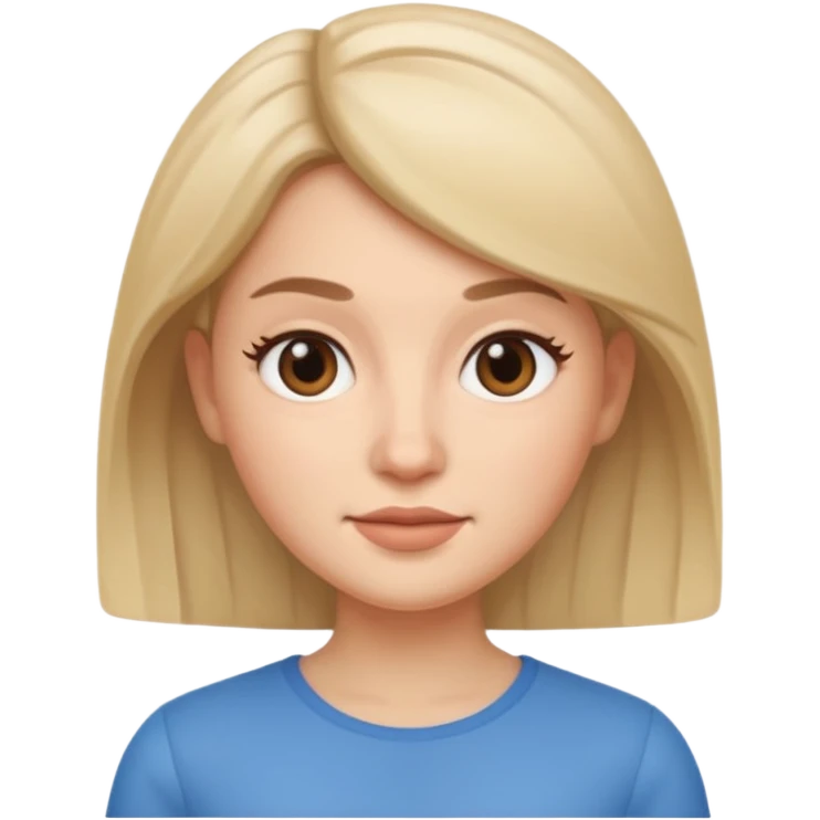 memoji style woman, simple facial features emoji