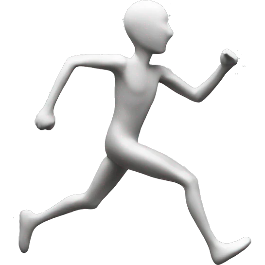 Stick figure running emoji