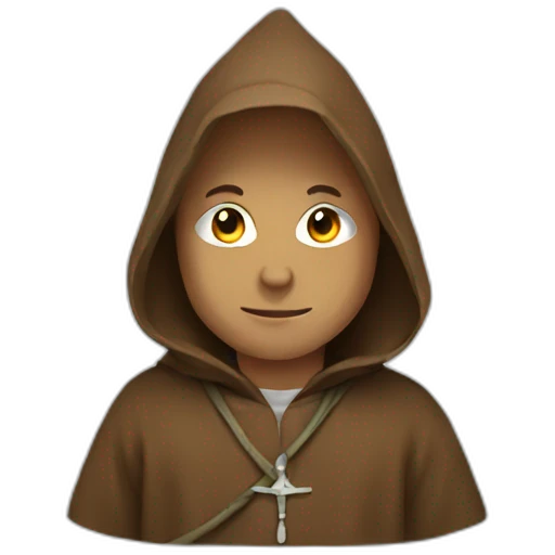 hooded monk saluting emoji