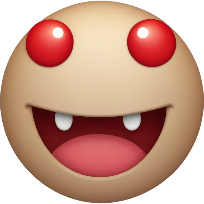 Red smiley face with  emoji