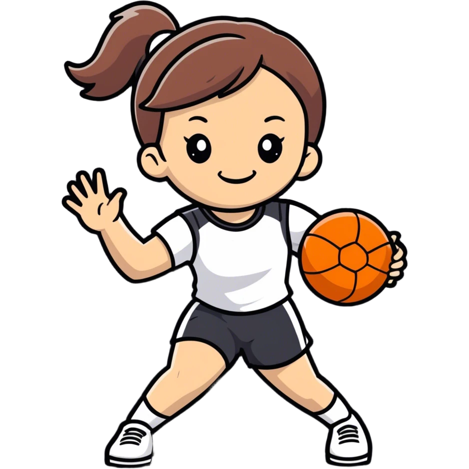 Cute sport girl emoji
