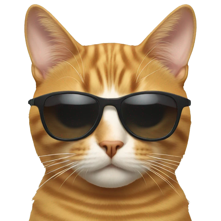 Cat with sunglasses emoji