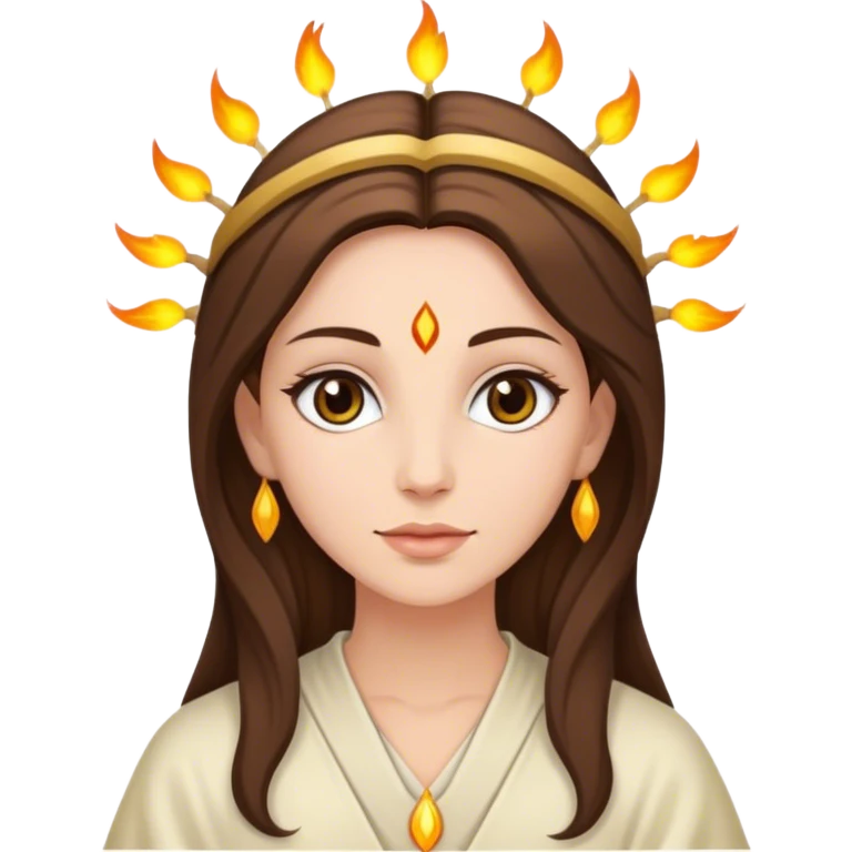 female spiritual healer brunette fairskin emoji