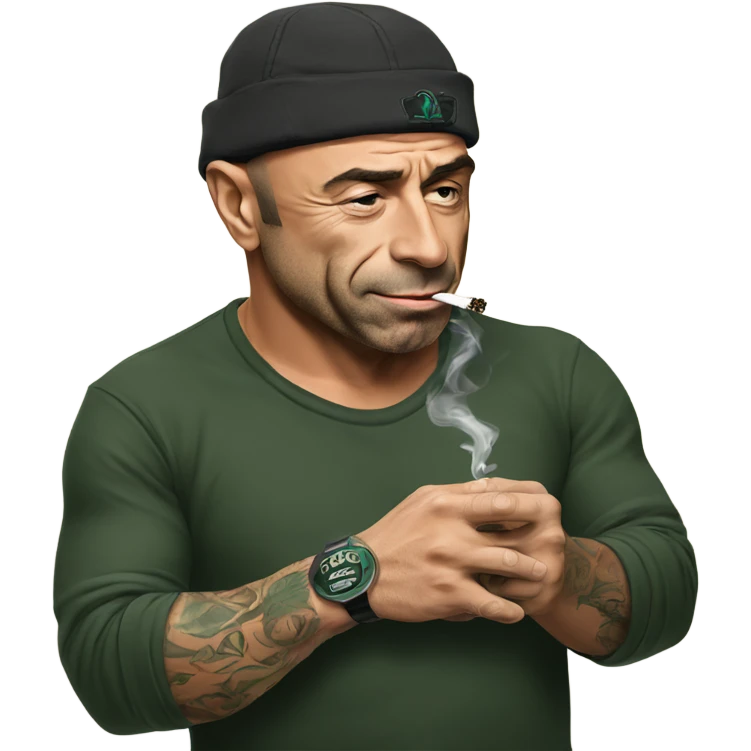 Joe Rogan smoking pot emoji