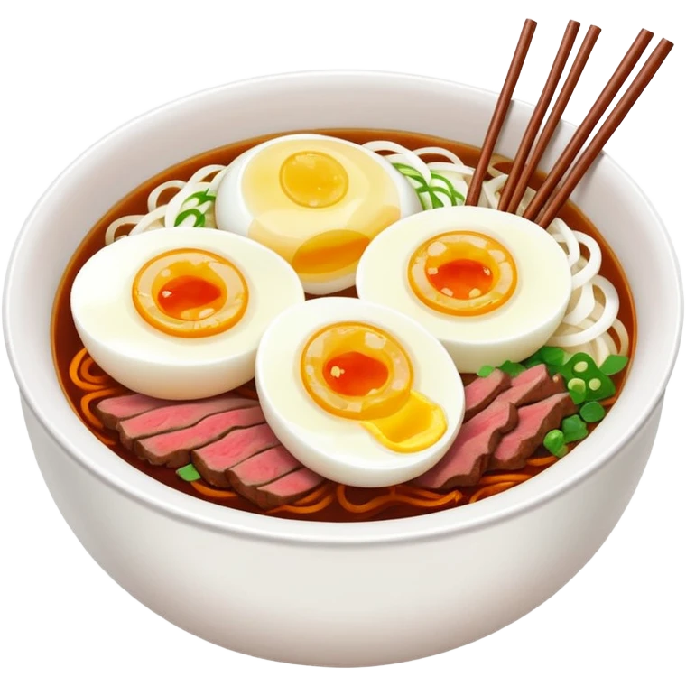 simple naengmyeon half a boiled egg and one slice of beef no extra toppings emoji