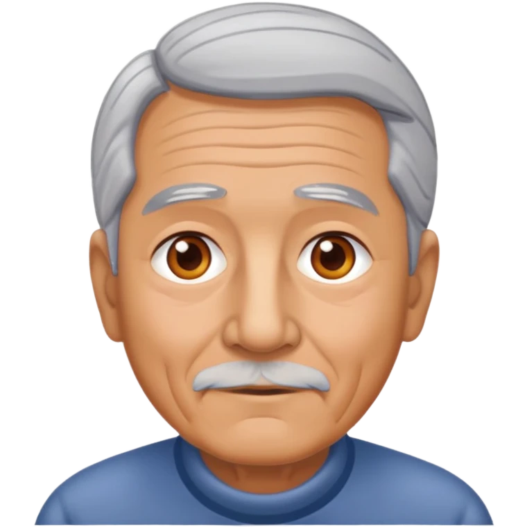 My grandfather who is darker but not black black. He is very tan. He has grey hair and and oval ish face. He is a grandpa so he has some minor wrinkles emoji