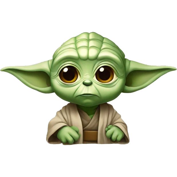 Yoda haciendo una pregunta emoji