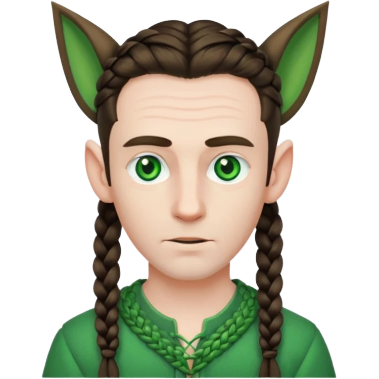 elves with braided hair man emoji