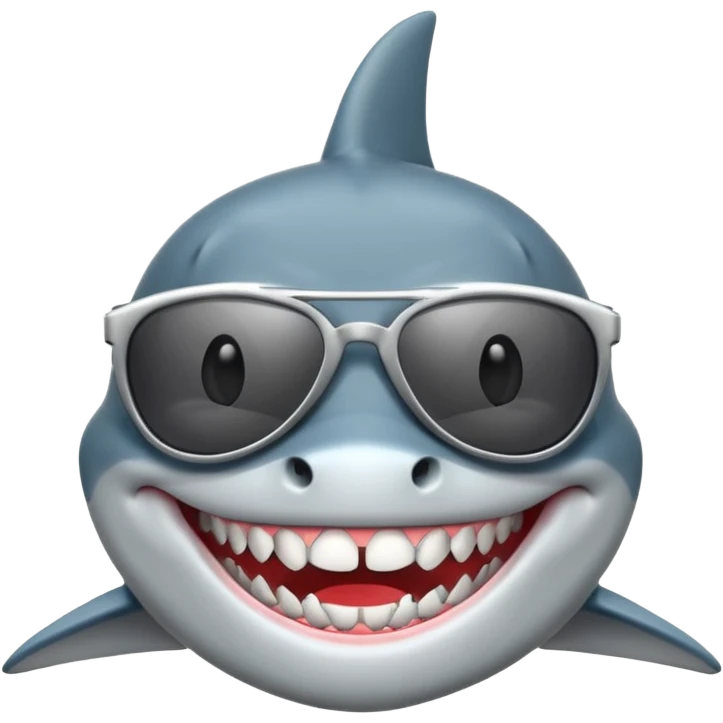 Shark with sunglasses  emoji