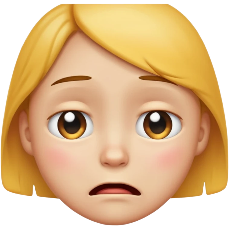 child emoji with teary eyes, about to cry, expressive face emoji