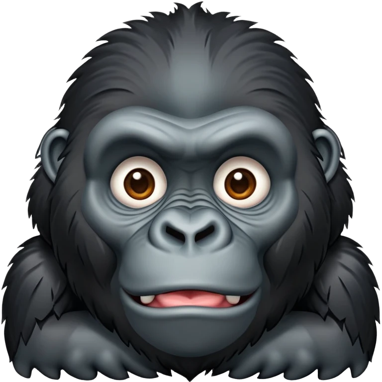 Gorilla squinting eyes emoji